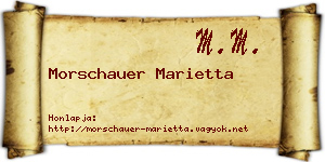 Morschauer Marietta névjegykártya